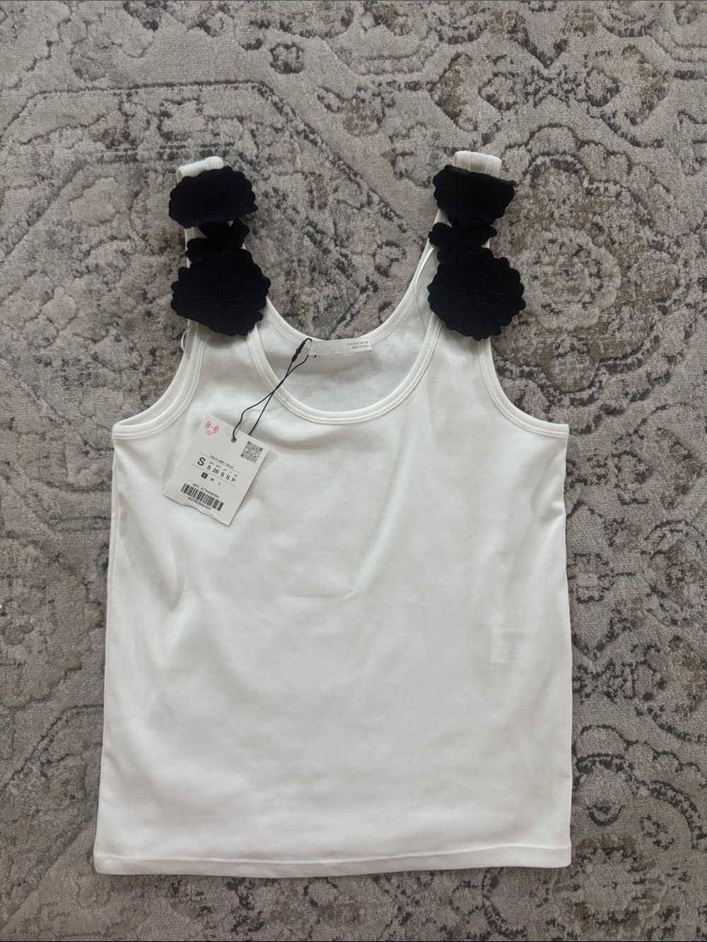 Zara tank with flower detail